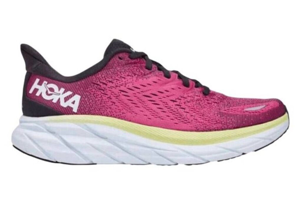 HOKA ONE ONE Clifton 8 'Ibis Rose Pink Green' Running Shoes Size 9.5B